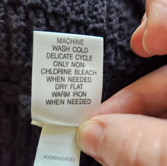 Apt. 9 Black Crochet Double-Breasted Sweater Coat - Picture 10 of 10